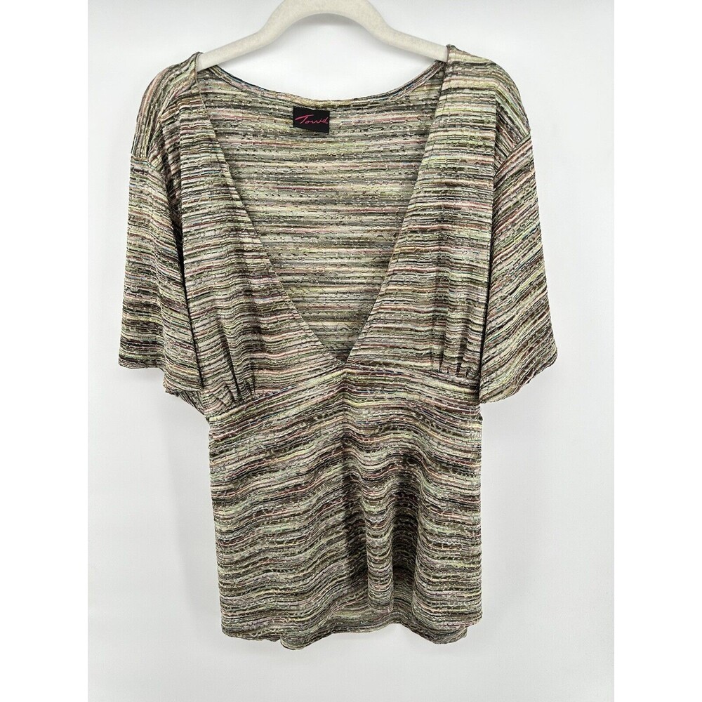 Torrid Cover Up Blouse Womens Size 2X Crocheted Elastic Waist Lightweight